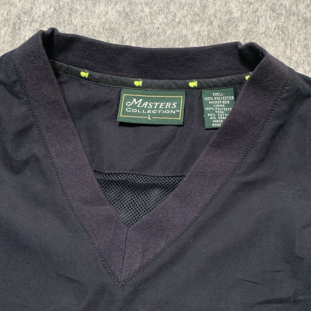 Masters Collection Augusta Men's Pullover Vest Windbreaker V Neck Navy Size L - Picture 4 of 9